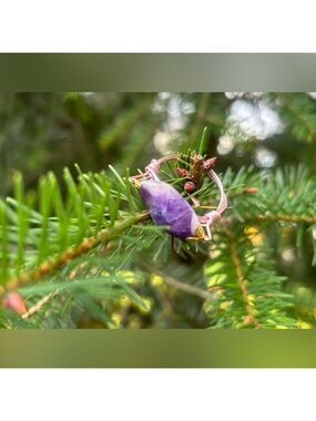 ARTISAN HandCrafted Stunning Amethyst Copper Wire Wrap Ring ANY SIZE Custom Made